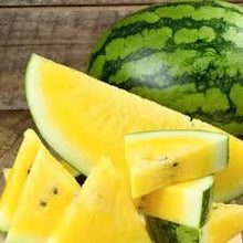 Load image into Gallery viewer, Heirloom Organic Mountain Sweet Yellow Watermelon Seeds
