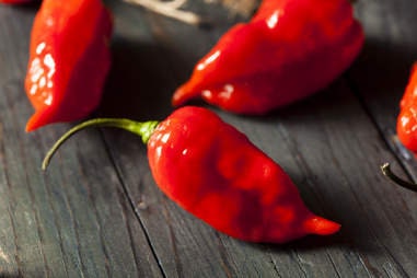 Heirloom Organic Red Scotch Bonnet Seeds (Aka Bonney Peppers, Caribbean Red Peppers)